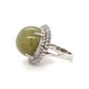 Platinum, Cats Eye Chrysoberyl and Diamond Ring at Regard Jewelry in Austin, Texas - Regard Jewelry