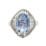 Load image into Gallery viewer, Platinum No Heat Sapphire and Diamond Ballerina Ring at Regard Jewelry in Austin, Texas - Regard Jewelry

