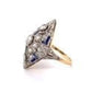 Platinum on 18K Edwardian Pointy Diamond and Sapphire Ring at Regard Jewelry in Austin, Texas - Regard Jewelry