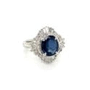 Platinum, Oval Sapphire andDiamond Ring at Regard Jewelry in Austin, Texas - Regard Jewelry