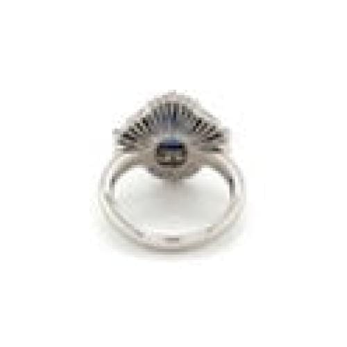 Platinum, Oval Sapphire andDiamond Ring at Regard Jewelry in Austin, Texas - Regard Jewelry