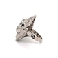 Platinum Oval Yellow Sapphire Ring with Double Diamond Halo at Regard Jewelry in Austin, Texas - Regard Jewelry