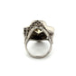Platinum Oval Yellow Sapphire Ring with Double Diamond Halo at Regard Jewelry in Austin, Texas - Regard Jewelry