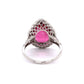 Platinum Pear Shape Rubellite Tourmaline & Diamond Ring at Regard Jewelry in Austin, Texas - Regard Jewelry