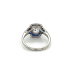 Load image into Gallery viewer, Platinum Ring With Old Miner Cut Cushion Diamond
