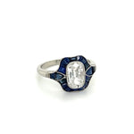 Load image into Gallery viewer, Platinum Ring With Old Miner Cut Cushion Diamond
