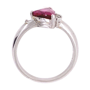 Platinum Shield Rubelite Tourmaline at Regard Jewelry in Austin, Texas - Regard Jewelry