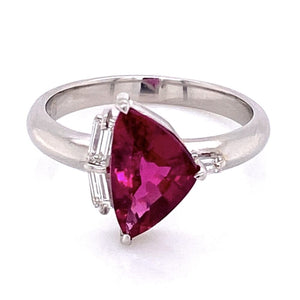 Platinum Shield Rubelite Tourmaline at Regard Jewelry in Austin, Texas - Regard Jewelry