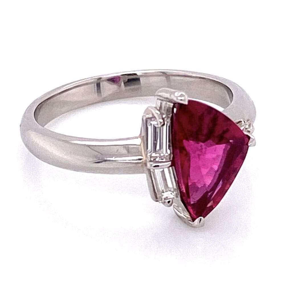 Platinum Shield Rubelite Tourmaline at Regard Jewelry in Austin, Texas - Regard Jewelry