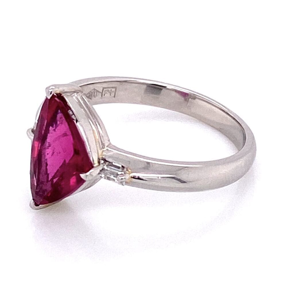 Platinum Shield Rubelite Tourmaline at Regard Jewelry in Austin, Texas - Regard Jewelry