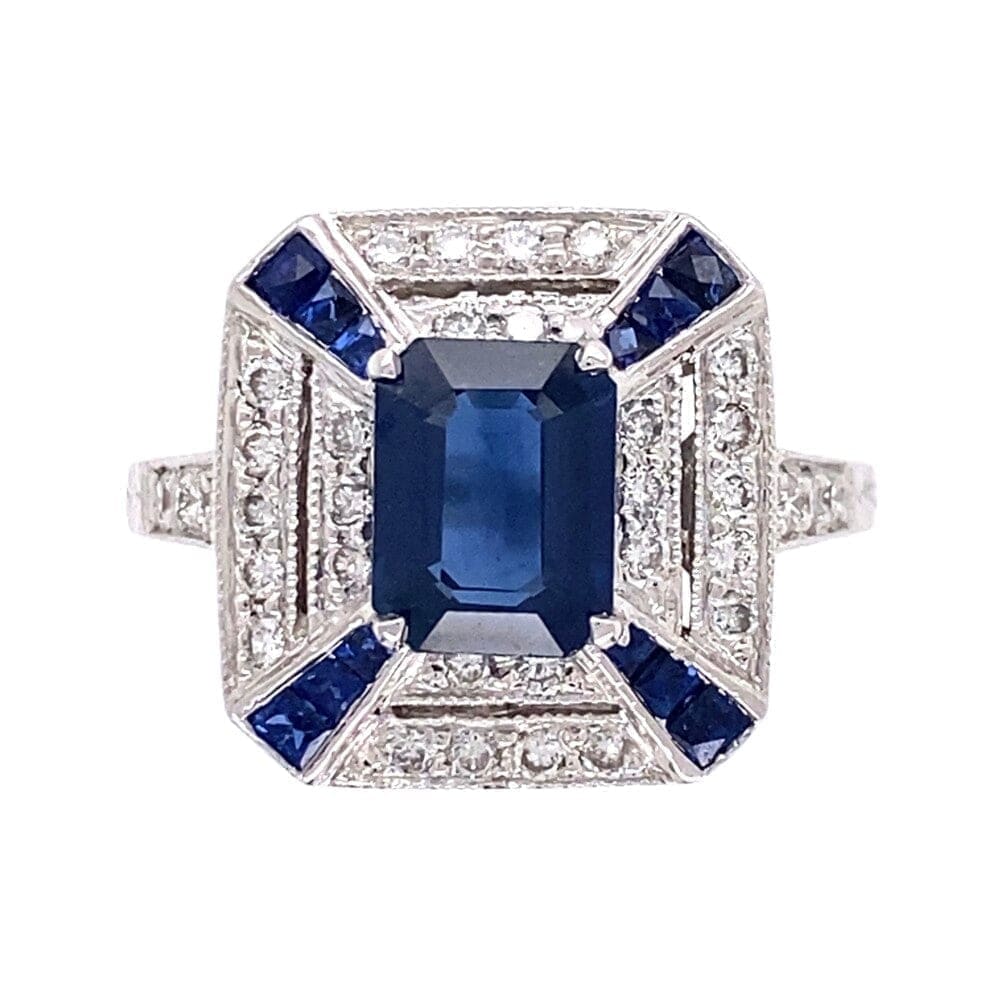 Platinum Sophia D Diamond and Sapphire Ring at Regard Jewelry in Austin, Texas - Regard Jewelry