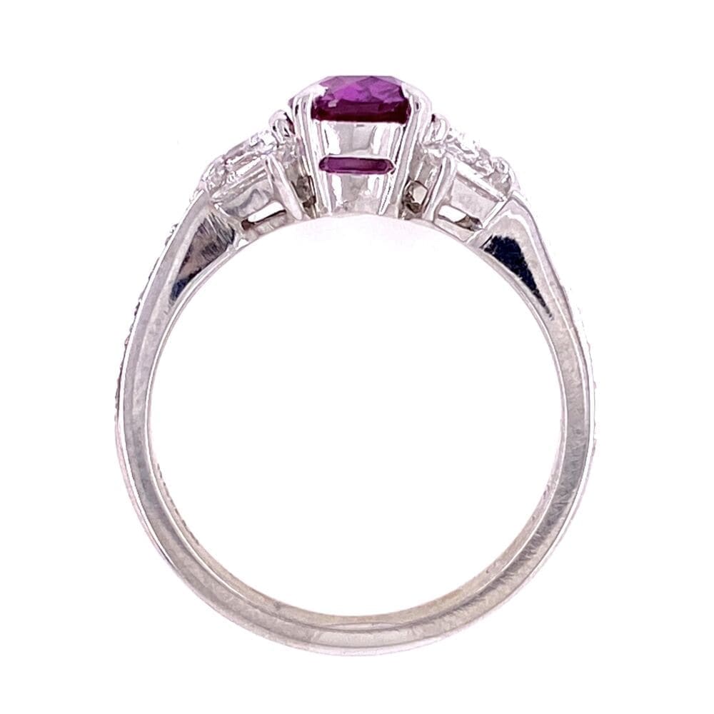 Platinum SPARK Pink Sapphire and Fancy Diamond Ring. s6.5 at Regard Jewelry in Austin, Texas - Regard Jewelry