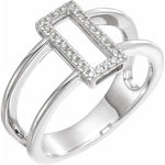 Load image into Gallery viewer, Rectangle Geometric Diamond Ring at Regard Jewelry in Austin, Texas - Regard Jewelry
