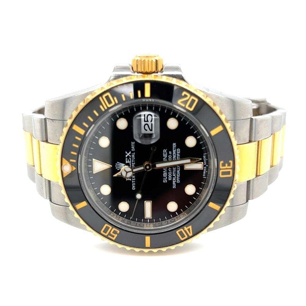 Rolex 2tone Submariner 18k & Steel Black Ceramic 40mm Watch at Regard Jewelry in Austin, Texas - Regard Jewelry