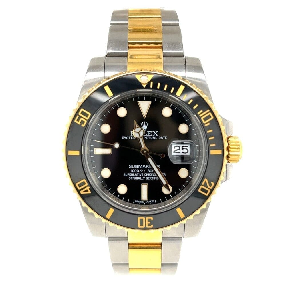 Rolex 2tone Submariner 18k & Steel Black Ceramic 40mm Watch at Regard Jewelry in Austin, Texas - Regard Jewelry