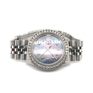 ROLEX DATEJUST 36 MM WITH AFTERMARKET DIAMOND BEZEL AT REGARD JEWELRY IN AUSTIN, TEXAS - Regard Jewelry
