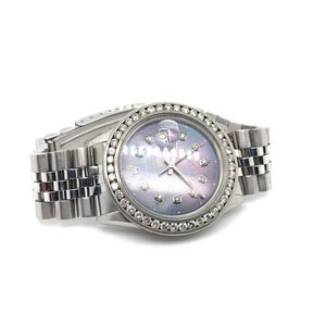 ROLEX DATEJUST 36 MM WITH AFTERMARKET DIAMOND BEZEL AT REGARD JEWELRY IN AUSTIN, TEXAS - Regard Jewelry