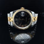 Load image into Gallery viewer, ROLEX DATEJUST BLACK DIAL TWO TONE, STAINLESS AND 18K YELLOW MENS WATCH AT REGARD JEWELRY IN AUSTIN, - Regard Jewelry
