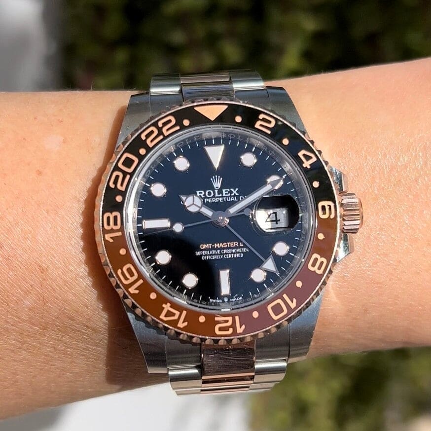 Rolex GMT Rootbeer Everose & Stainless 40mm Watch at Regard Jewelry in Austin, Texas - Regard Jewelry