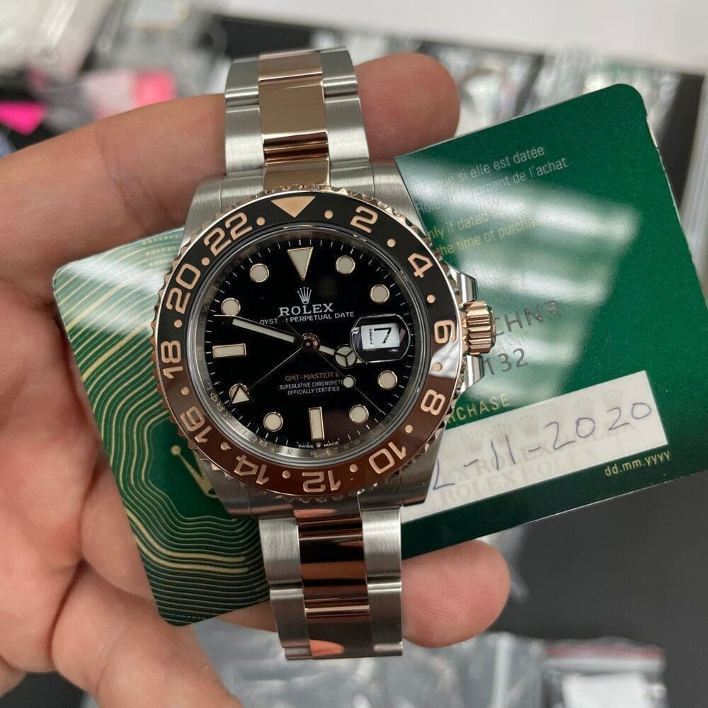 Rolex GMT Rootbeer Everose & Stainless 40mm Watch at Regard Jewelry in Austin, Texas - Regard Jewelry