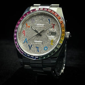 Rolex Oyster Perpetual DateJust in Rainbow at Regard Jewelry in Austin, Texas - Regard Jewelry