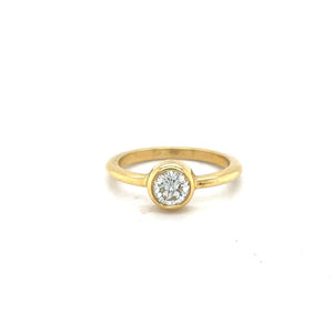 Round Brilliant Bezel Set Diamond Ring at Regard Jewelry in Austin, Texas - Regard Jewelry