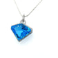 Shield Cut Blue Topaz Set in a 14k White Gold Pendant with Accent Diamonds at Regard Jewelry in - Regard Jewelry
