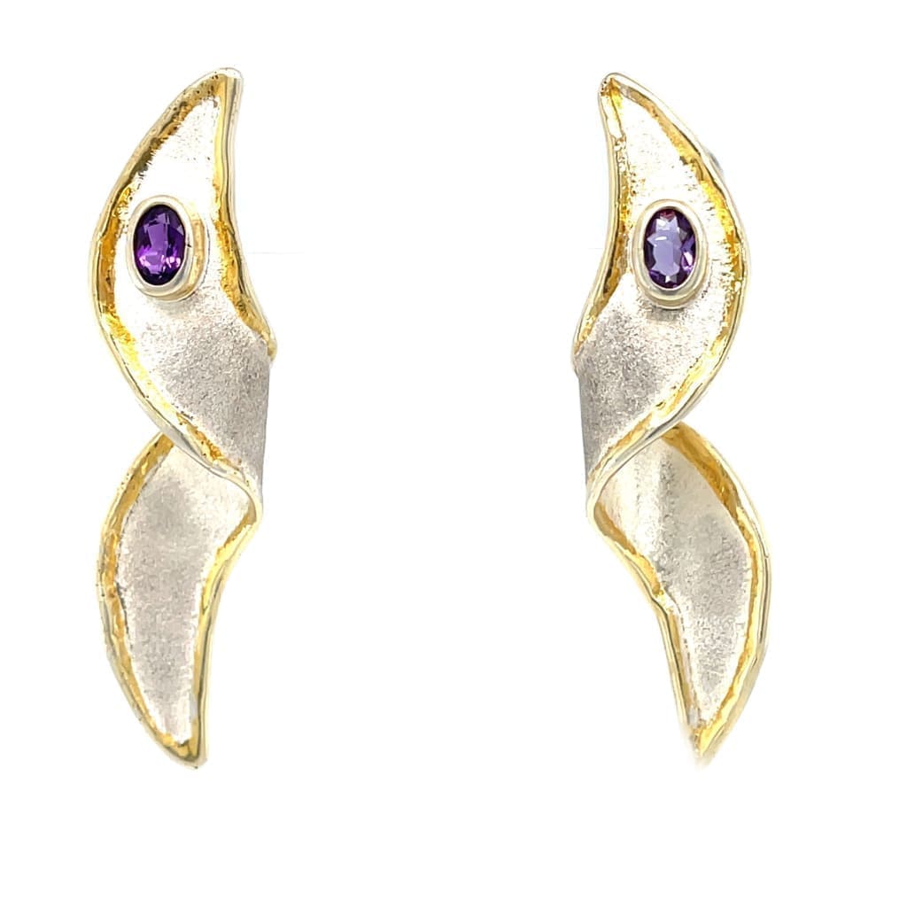 SILVER HANDMADE AMETHYST EARRINGS IN AUSTIN, TX. - Regard Jewelry