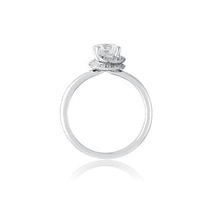 Simple Twist Halo Ring by Ron Rosen at Regard Jewelry in Austin Texas - Regard Jewelry