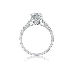 Six Prong Engagement Ring with Diamond Shank by Ron Rose at Regard Jewelry in Austin, Texas - Regard Jewelry