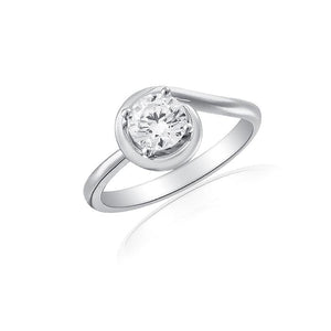 Solitaire Swirl Engagement Ring by Ron Rosen at Regard Jewelry in Austin Texas - Regard Jewelry