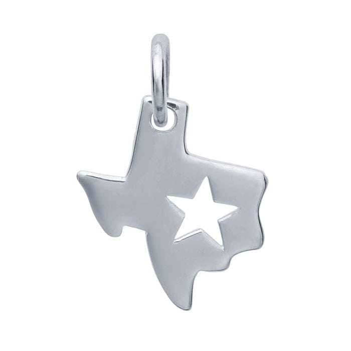 Sterling Silver Star Cut-Out State of Texas Charm at Regard Jewelry in Austin, Texas - Regard Jewelry