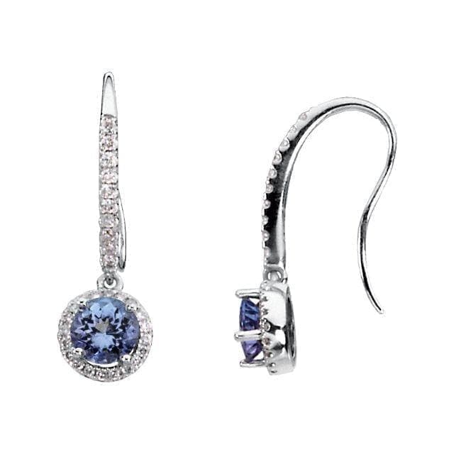Tanzanite & Diamond Halo-Style Earrings at Regard Jewelry in Austin, Texas - Regard Jewelry