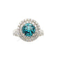 Teal Tourmaline and Diamond Ring in 18k White Gold at Regard Jewelry in Austin, Texas - Regard Jewelry