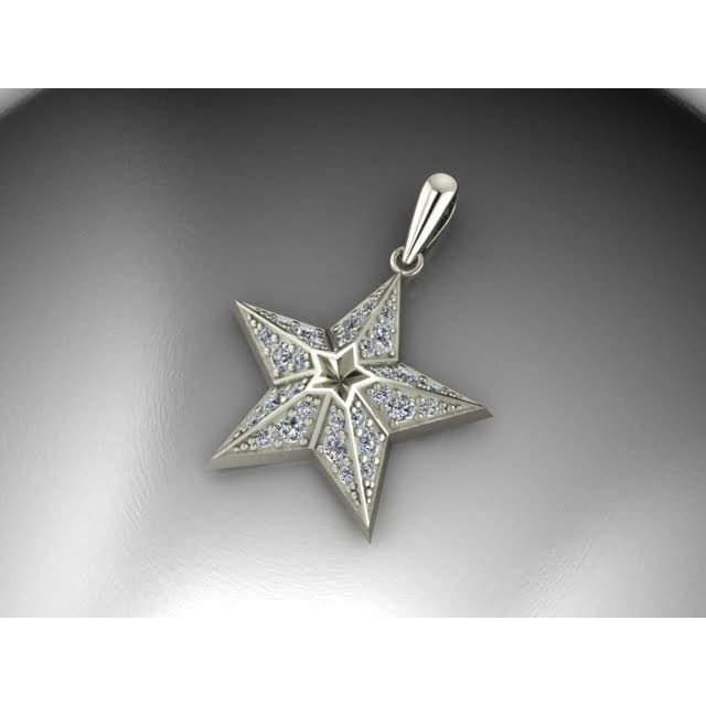 Regard Jewelry - Texas Star Cut Blue Topaz Halo Ring at