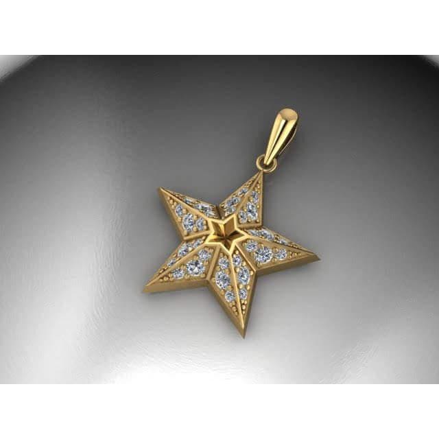 Texas Star Necklace at Regard Jewelry in Austin Texas - 14k