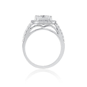 Thin Cushion Shape Diamond Halo Ring by Ron Rosen at Regard Jewelry in Austin, Texas - Regard Jewelry