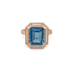 Topaz Matte Finished Ring with Diamonds at Regard Jewelry in Austin, Texas - Regard Jewelry