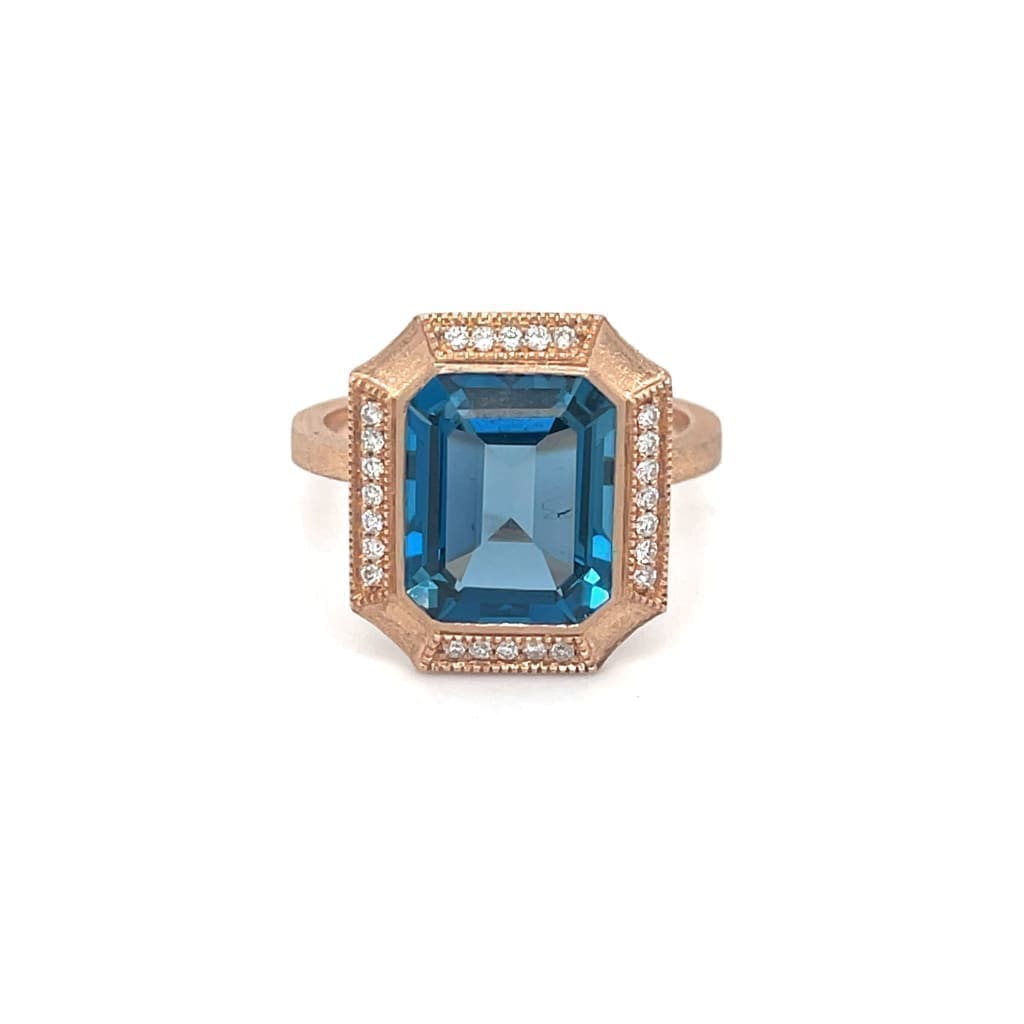 Topaz Matte Finished Ring with Diamonds at Regard Jewelry in Austin, Texas - Regard Jewelry