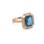 Load image into Gallery viewer, Topaz Matte Finished Ring with Diamonds at Regard Jewelry in Austin, Texas - Regard Jewelry
