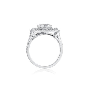 Triple Halo Ring with Split Shank by Ron Rosen at Regard Jewelry in Austin, Texas - Regard Jewelry