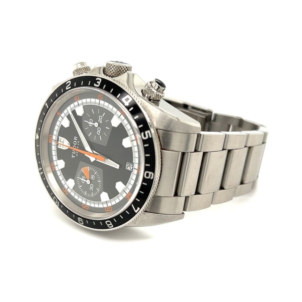 Tudor Heritage Chrono 70330N 42mm Stainless Steel Gray Dial Watch at Regard Jewelry in Austin, Texas - Regard Jewelry