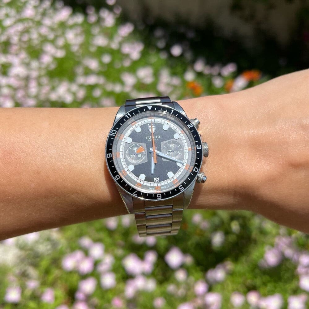 Tudor Heritage Chrono 70330N 42mm Stainless Steel Gray Dial Watch at Regard Jewelry in Austin, Texas - Regard Jewelry