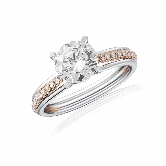 Two-Tone Engagement Ring by Ron Rosen at Regard Jewelry in Austin, Texas - Regard Jewelry