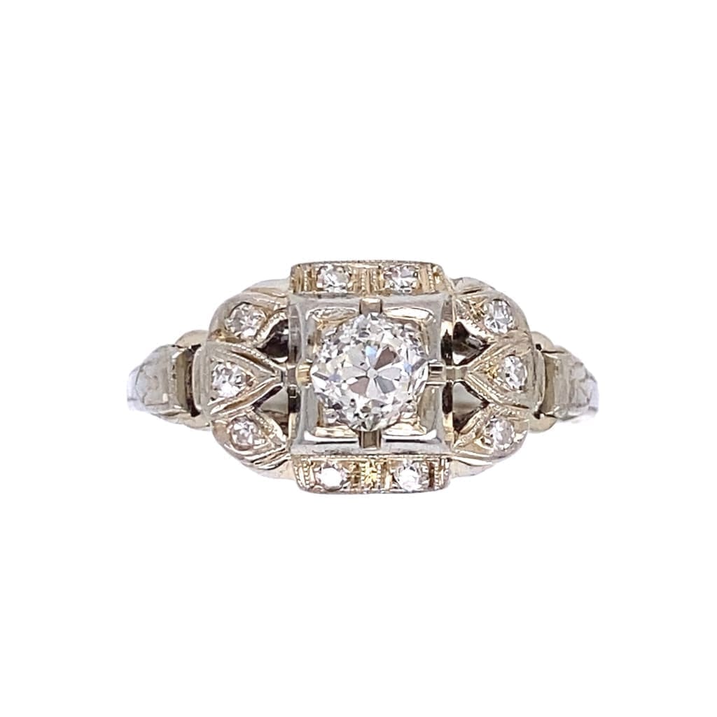 WG Art Deco Old European Diamond Ring at Regard Jewelry in Austin, Texas - Regard Jewelry
